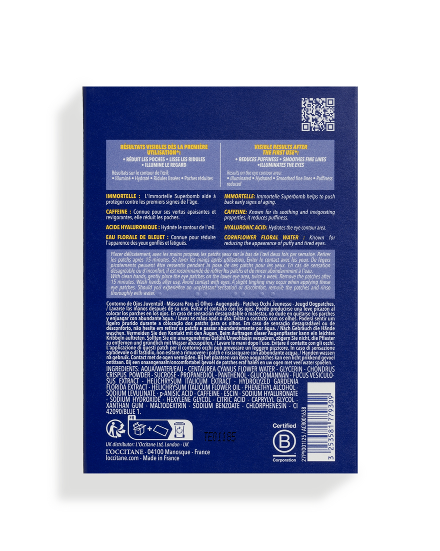 Affichage de l&rsquo;image 4/5 du produit Patchs Yeux Soin Jeunesse proactif Immortelle Pr&eacute;cieuse, , RECT