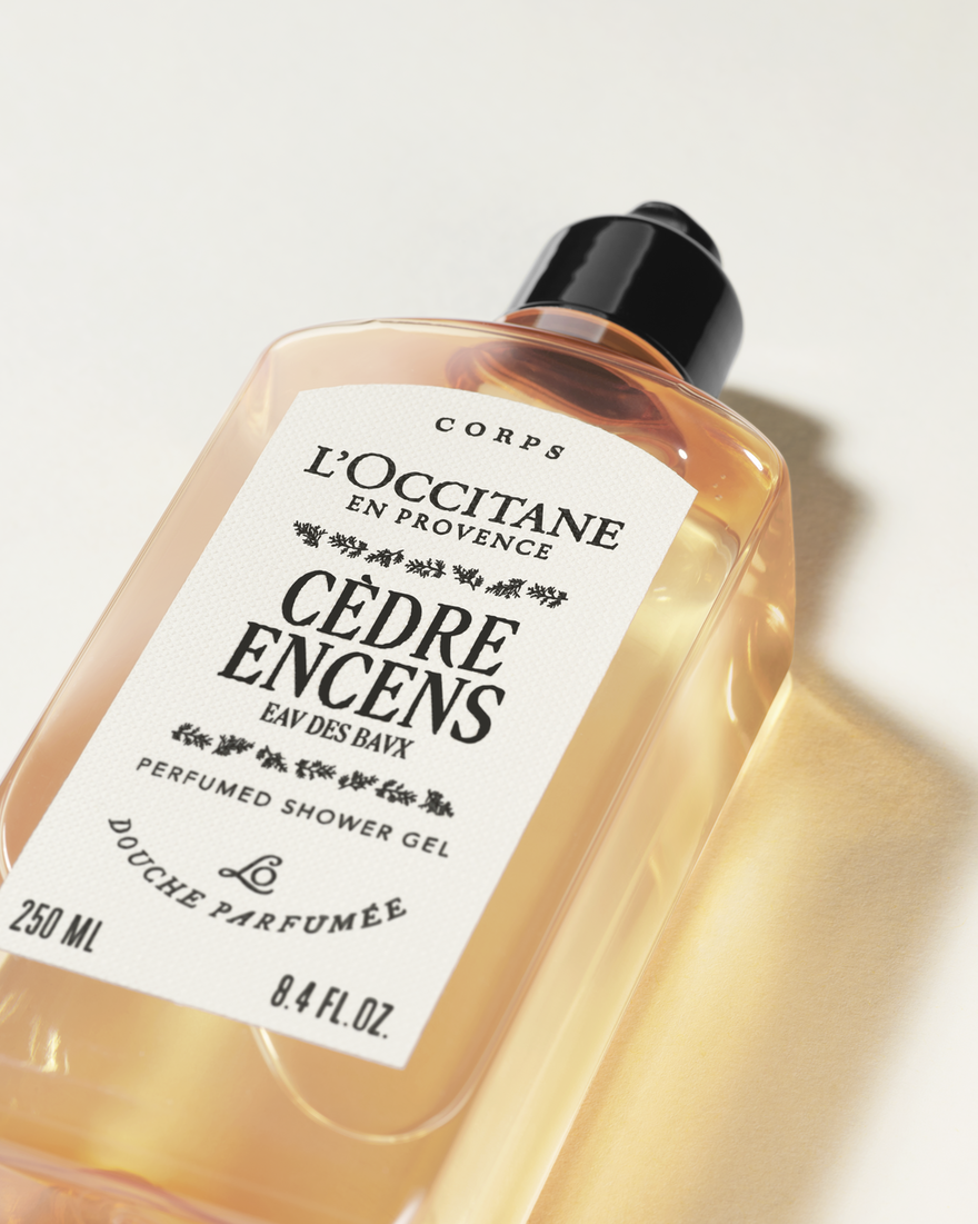 Affichage de l&rsquo;image 2/4 du produit Gel Douche parfum&eacute; C&egrave;dre Encens (Eau des Baux), , RECT