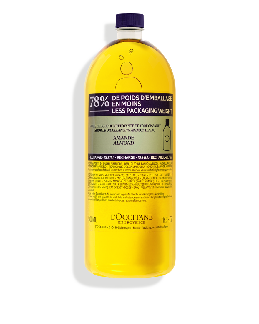 Affichage de l&rsquo;image 1/9 du produit Recharge Huile de Douche Amande, , RECT
