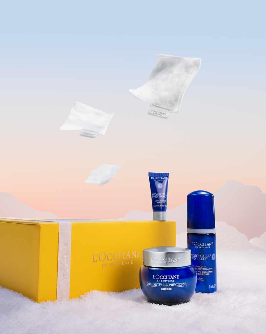 Affichage de l&rsquo;image 3/3 du produit Coffret Visage Immortelle Pr&eacute;cieuse, , RECT