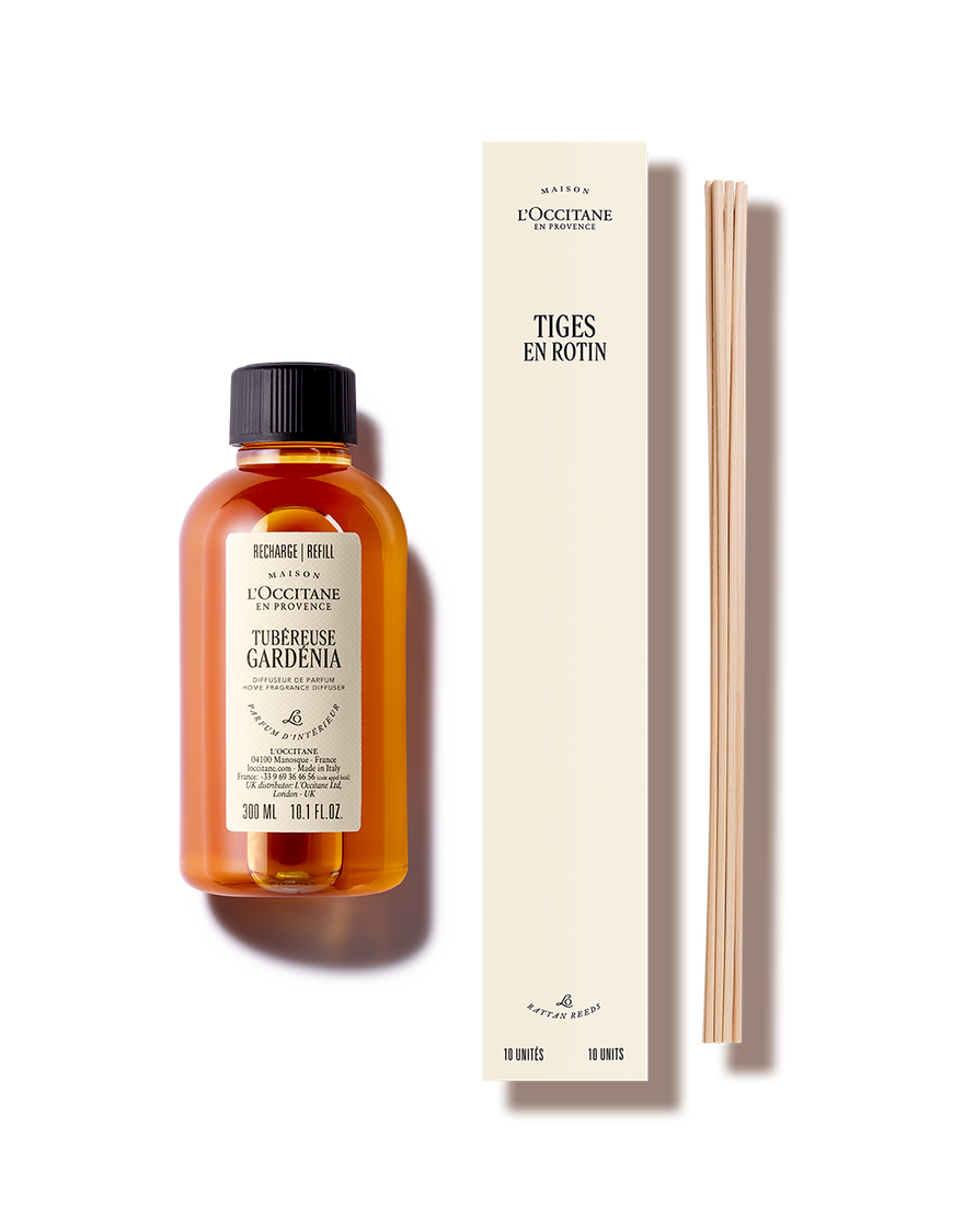 Recharge Diffuseur de parfum d'int&eacute;rieur Tub&eacute;reuse Gard&eacute;nia | L&rsquo;Occitane en Provence