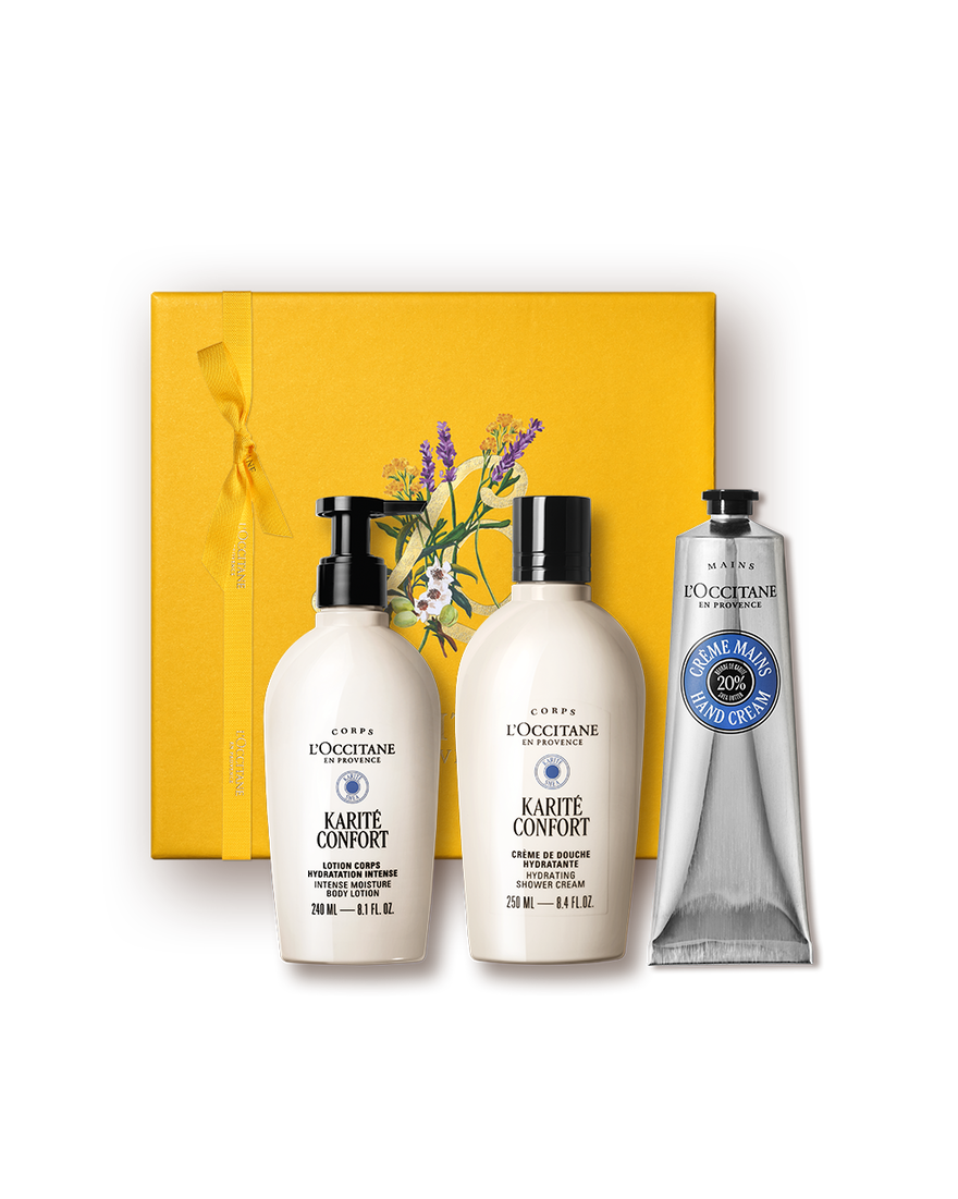 Affichage de l&rsquo;image 1/2 du produit Coffret Cadeau Corps Routine Karit&eacute;, , RECT