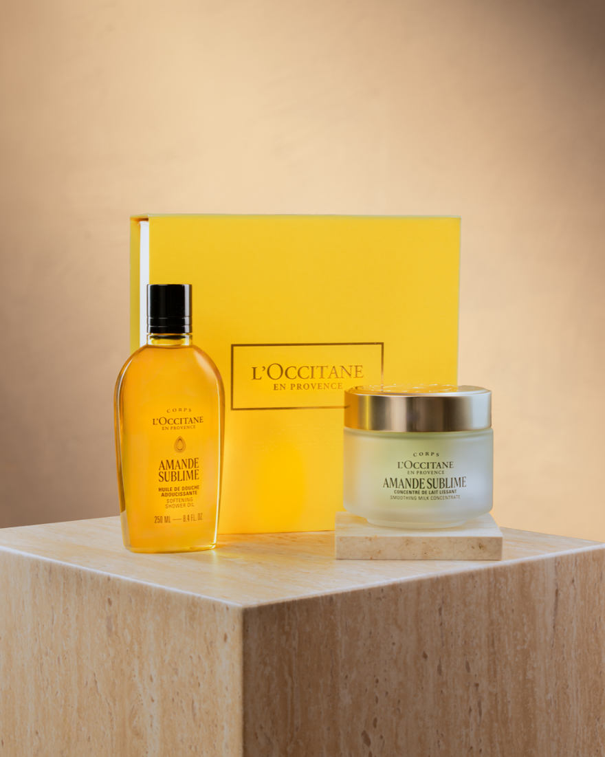 Panier Cadeau Femme IDC Institute - Gel Douche + Crème Mains + Crème Corps - Thé Rose