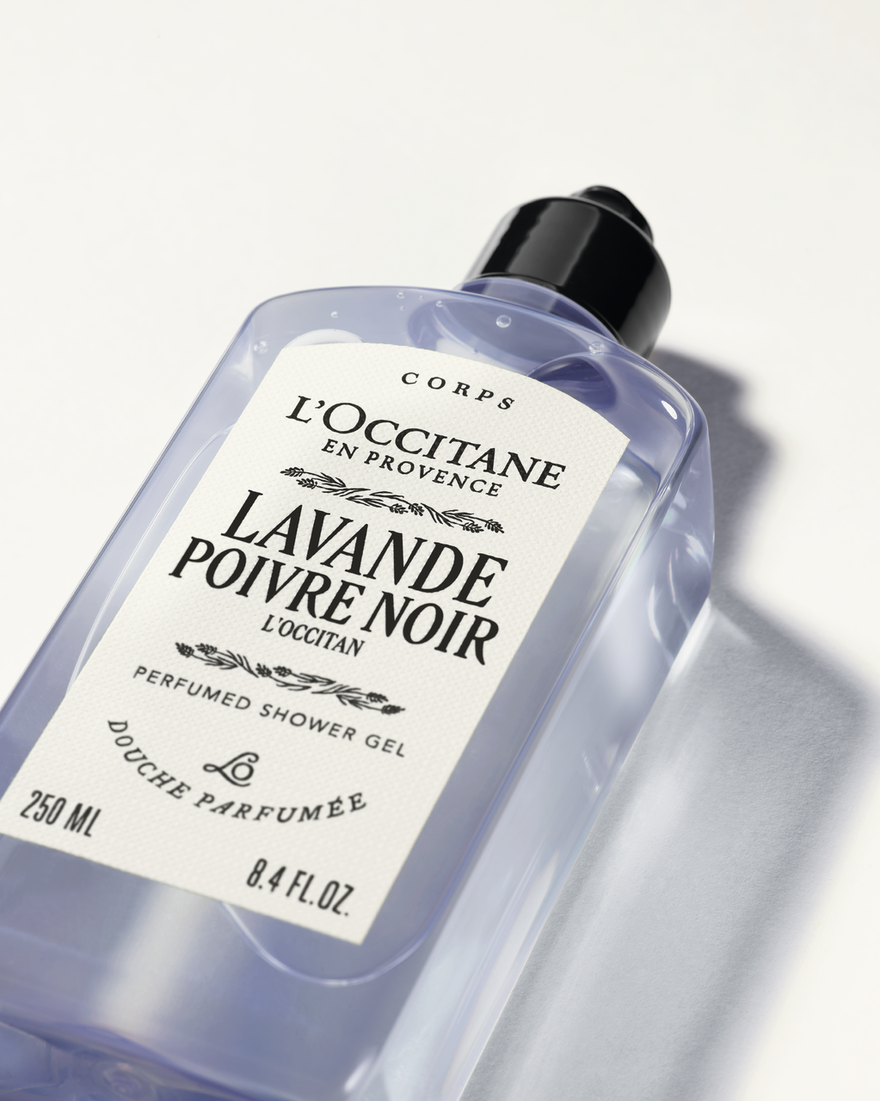 Affichage de l&rsquo;image 2/4 du produit Gel Douche parfum&eacute; Lavande Poivre Noir (L'Occitan), , RECT