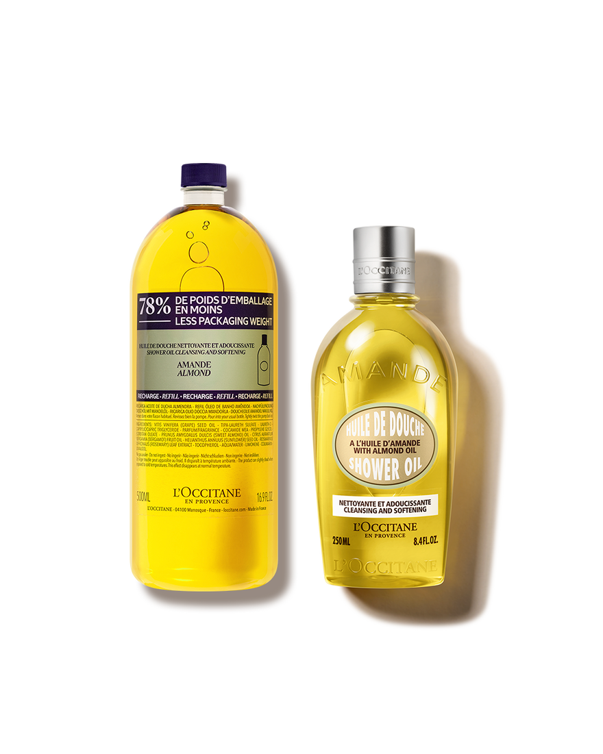 Affichage de l&rsquo;image 1/1 du produit Duo Huile de Douche Amande 250ml et sa recharge, , RECT