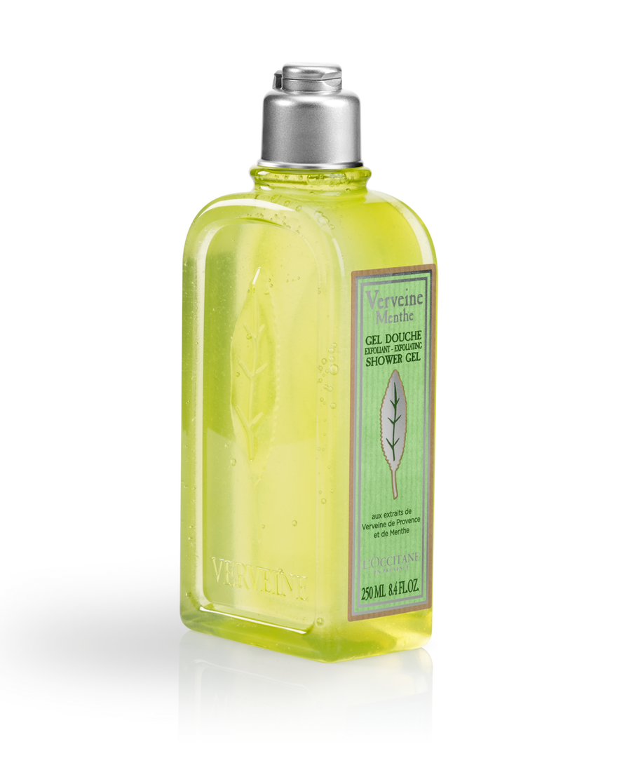 Affichage de l&rsquo;image 3/3 du produit Gel douche exfoliant &agrave; la menthe et &agrave; la verveine, , RECT