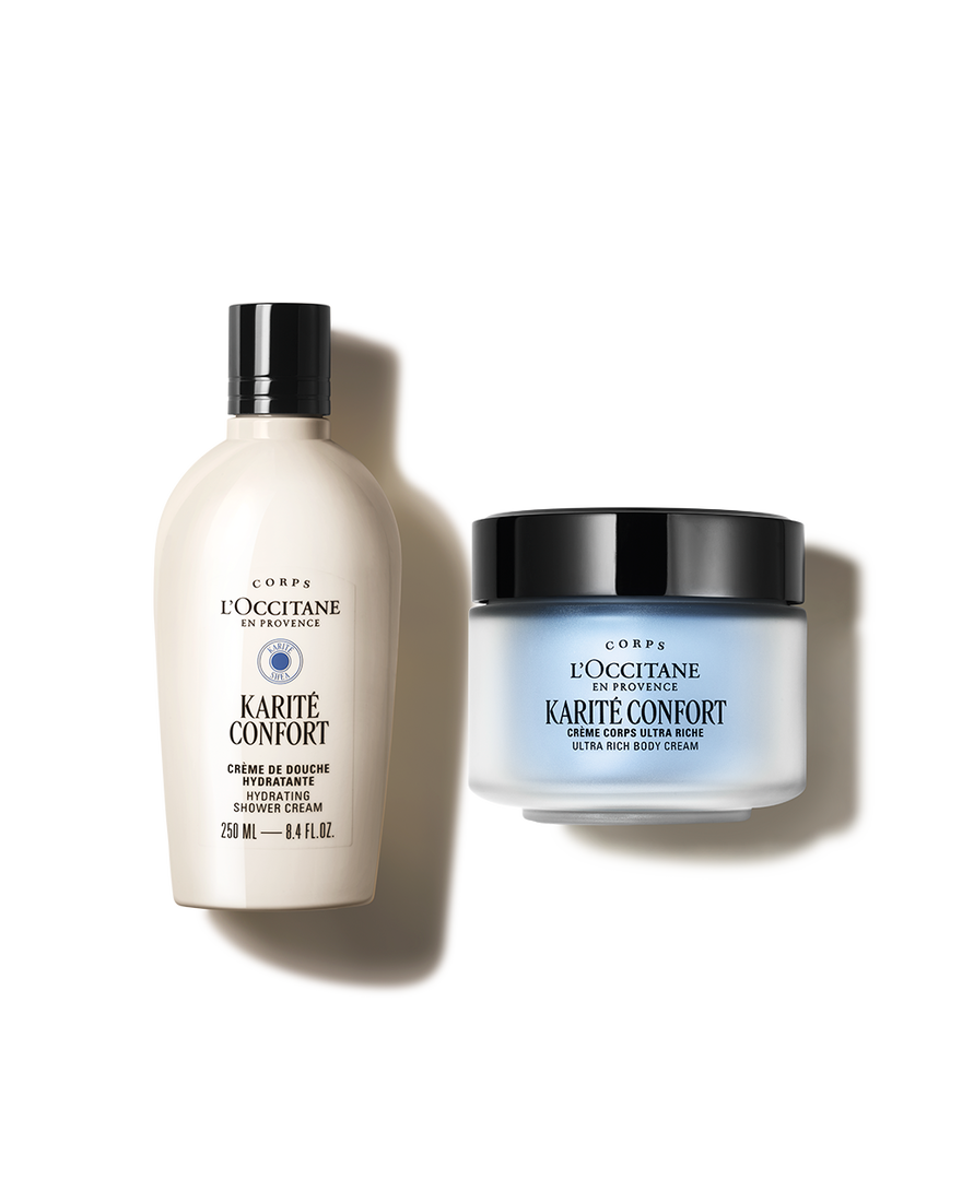 Affichage de l&rsquo;image 1/2 du produit Duo Cr&egrave;mes Corps & Douche Karit&eacute; , , RECT